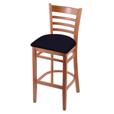 Holland Bar Stool Co 25" Counter Stool, Medium Finish, Canter Twilight Seat 314025Med002
